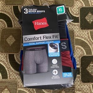 Hanes Men’s Comfort Flex Fit Boxer Briefs – 3 Pack – Size XL (40–42”) – New